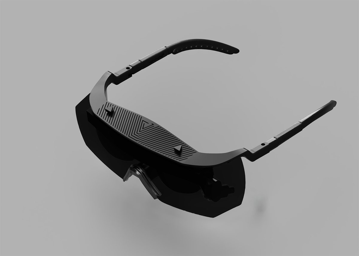 Product render of the Vegvisir Visor AR headset